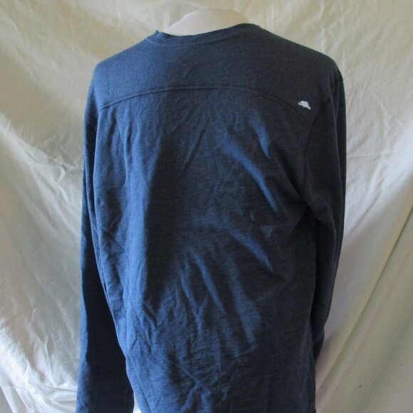 Roots 73 Blue Three-Button Henley Size XL Cotton/Poly Blend EUC - Picture 4 of 10